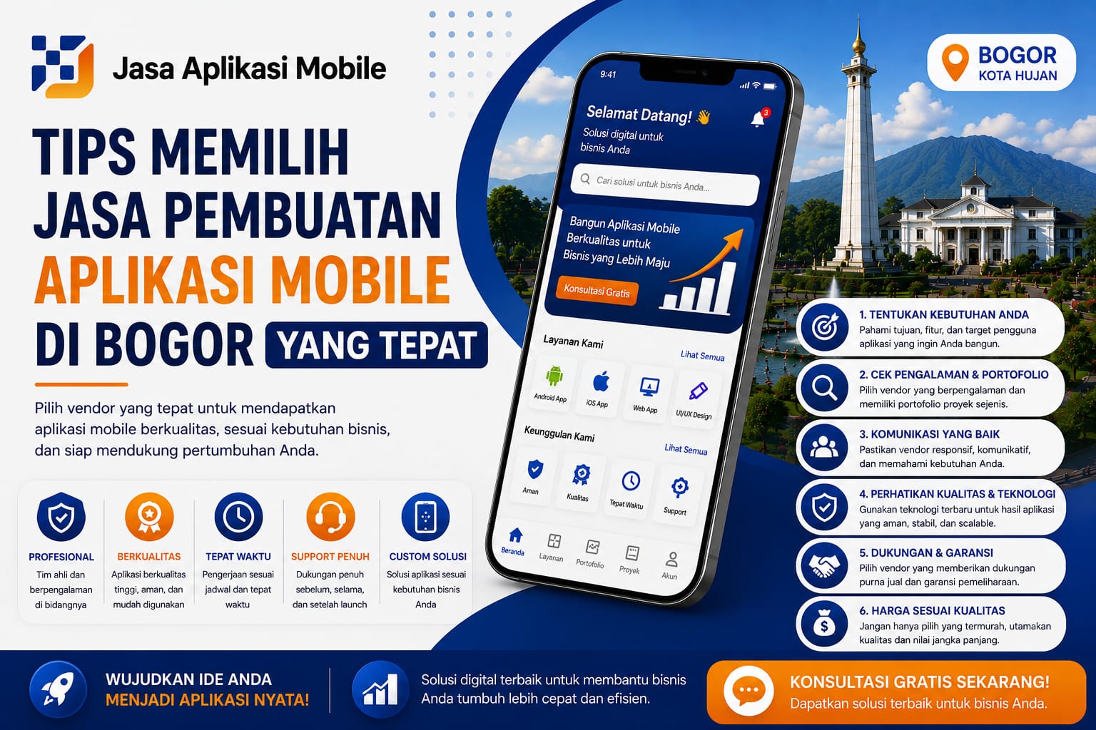 Tips Memilih Jasa Pembuatan Aplikasi Mobile di Bogor yang Tepat